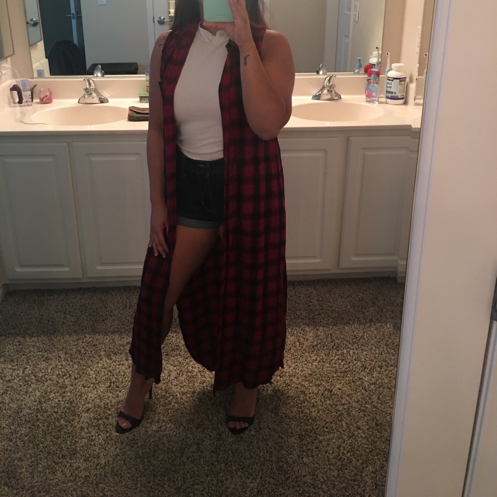 Mossimo Plaid Duster