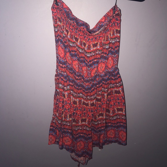 Strapless Tribal Romper - Picture 2 of 2