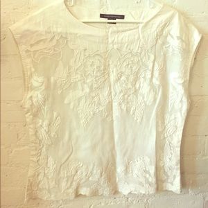 White Lace French Connection Top