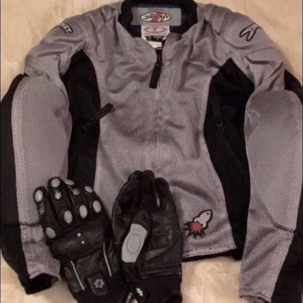 SOLD**Woman's Joe Rocket Motorcycle Jacket & Glove