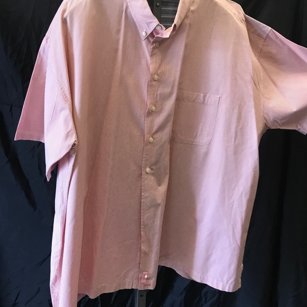 Men's Izod Orange striped shirt sleeve shirt 2X