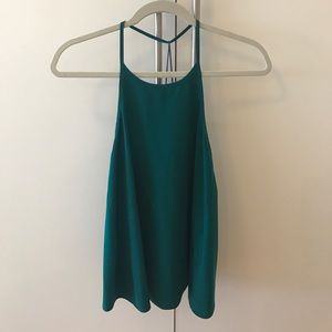 Emerald Green Open Back Halter Top