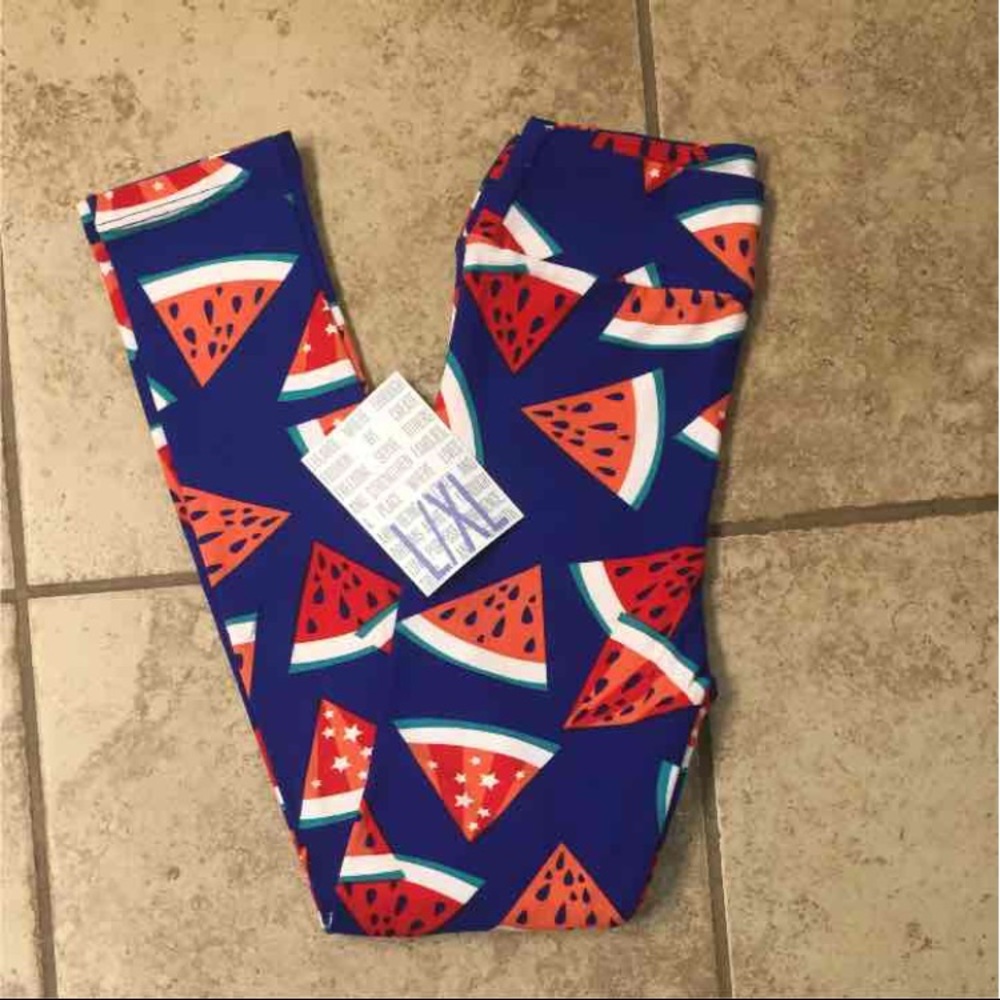 Lularoe L/XL Watermelon Leggings