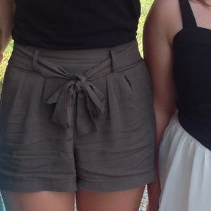 Charolette Russe Olive Tie Shorts