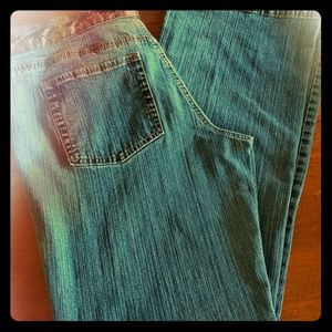 New York Jeans with Brown Embroidery at Waist