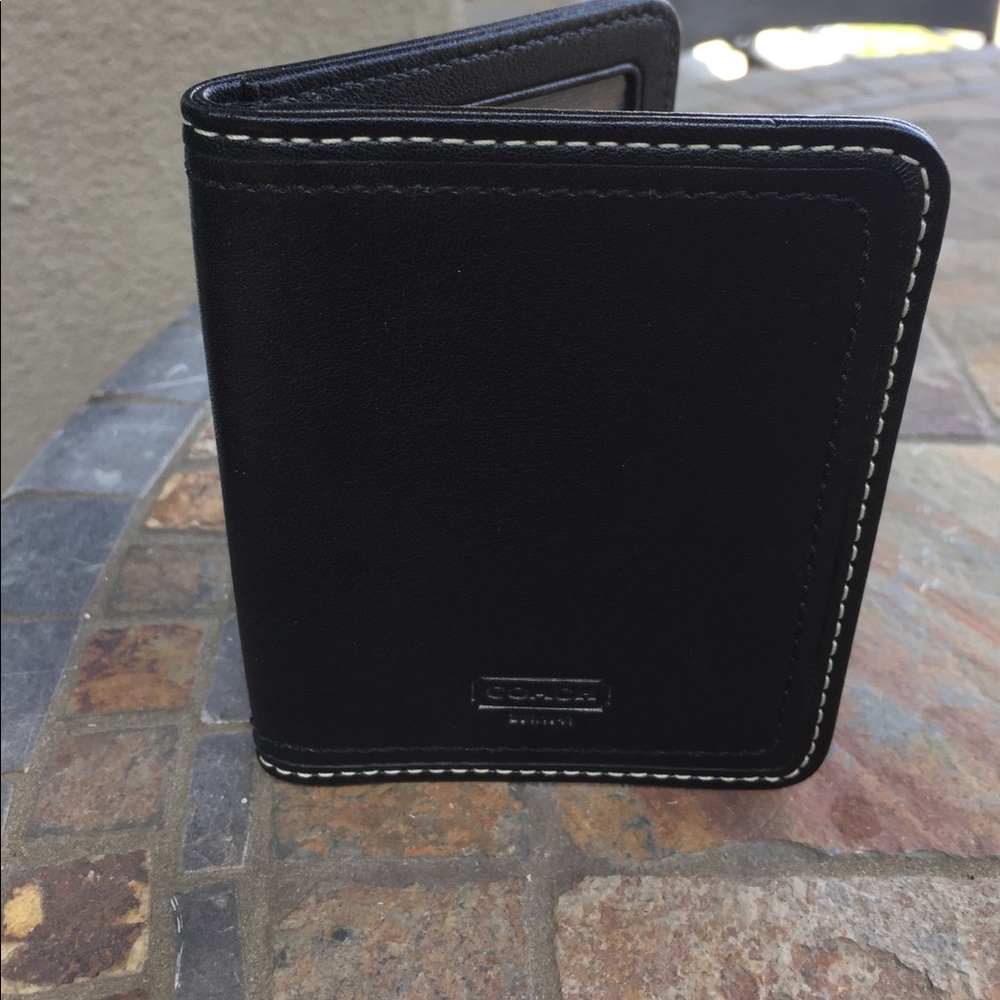 Coach leather credit card -ID card holder in black
