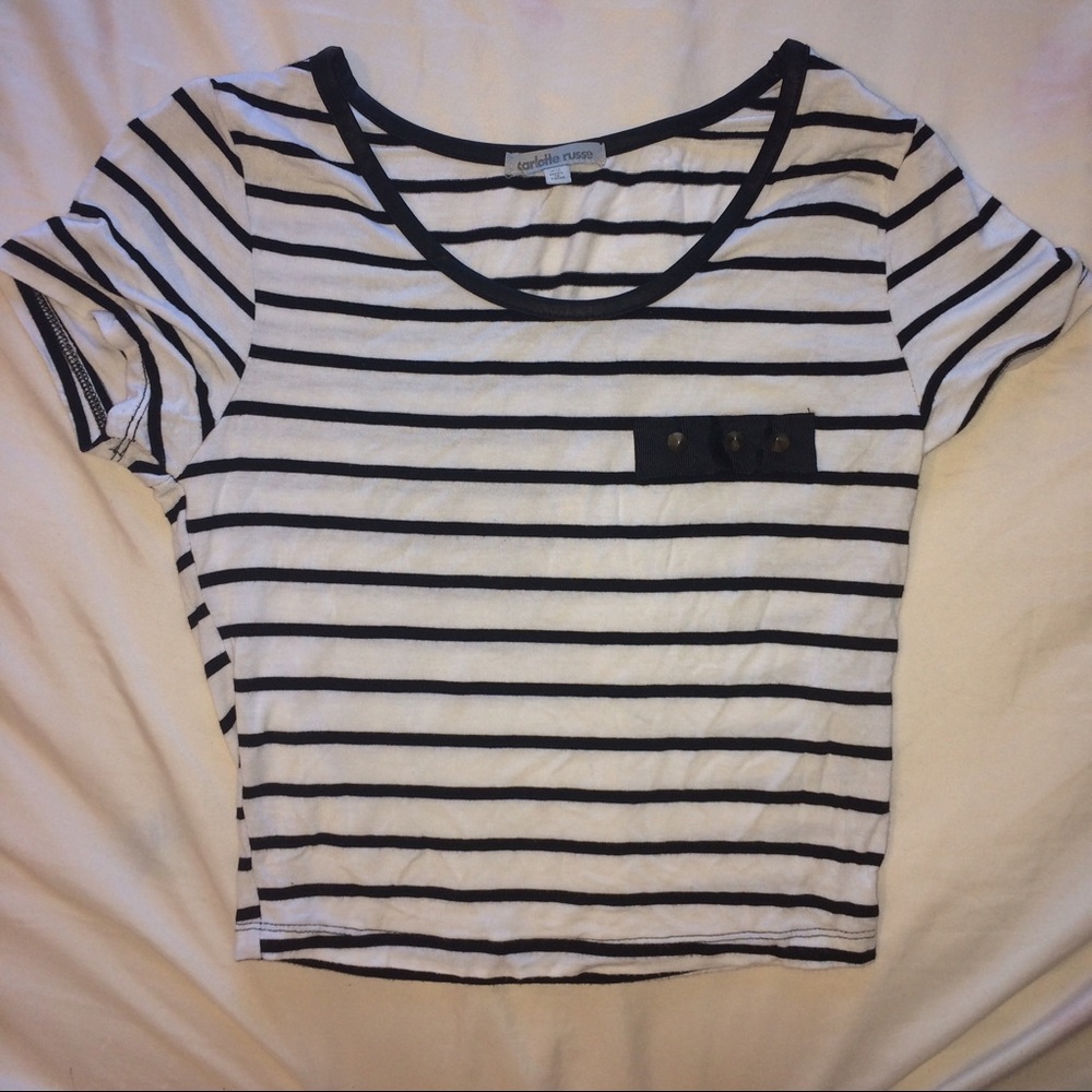 Charlotte Russe Stripe Crop Top