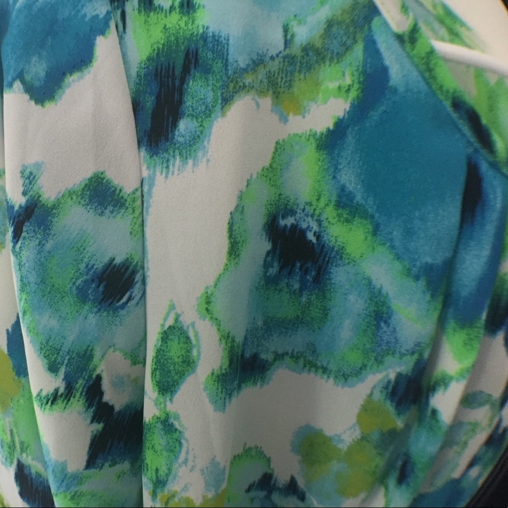 Abstract floral print blouse