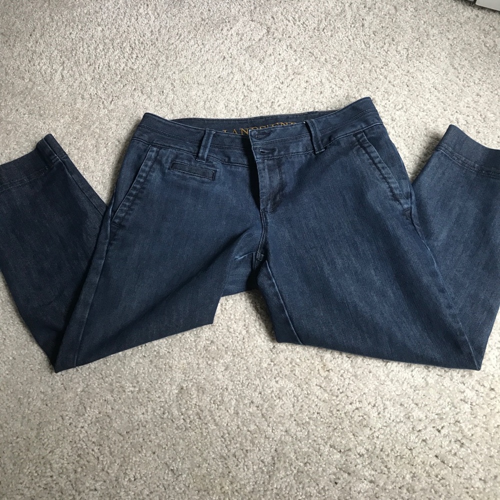 Lands end size 8 straight denim Capri