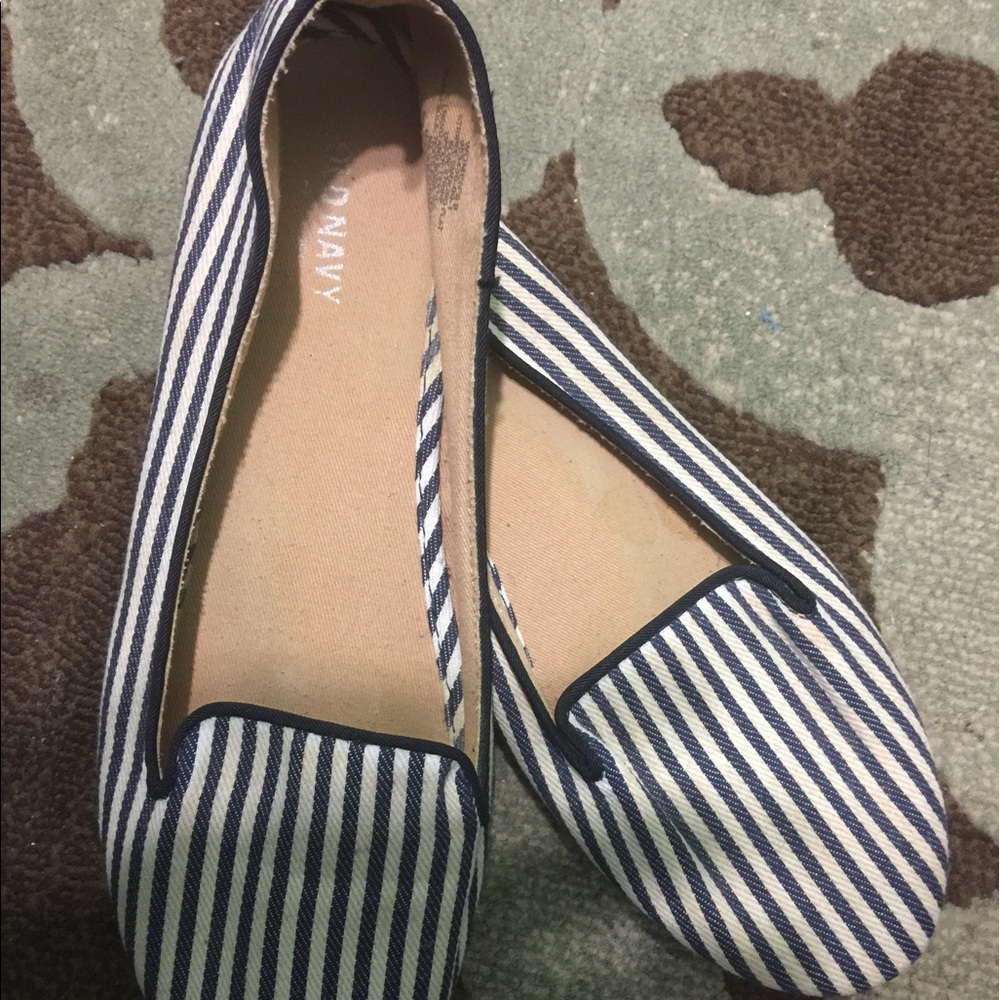 Denim stripe old navy ballet flats