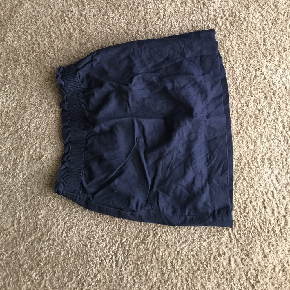 Jcrew linen natural waist ruffle skirt