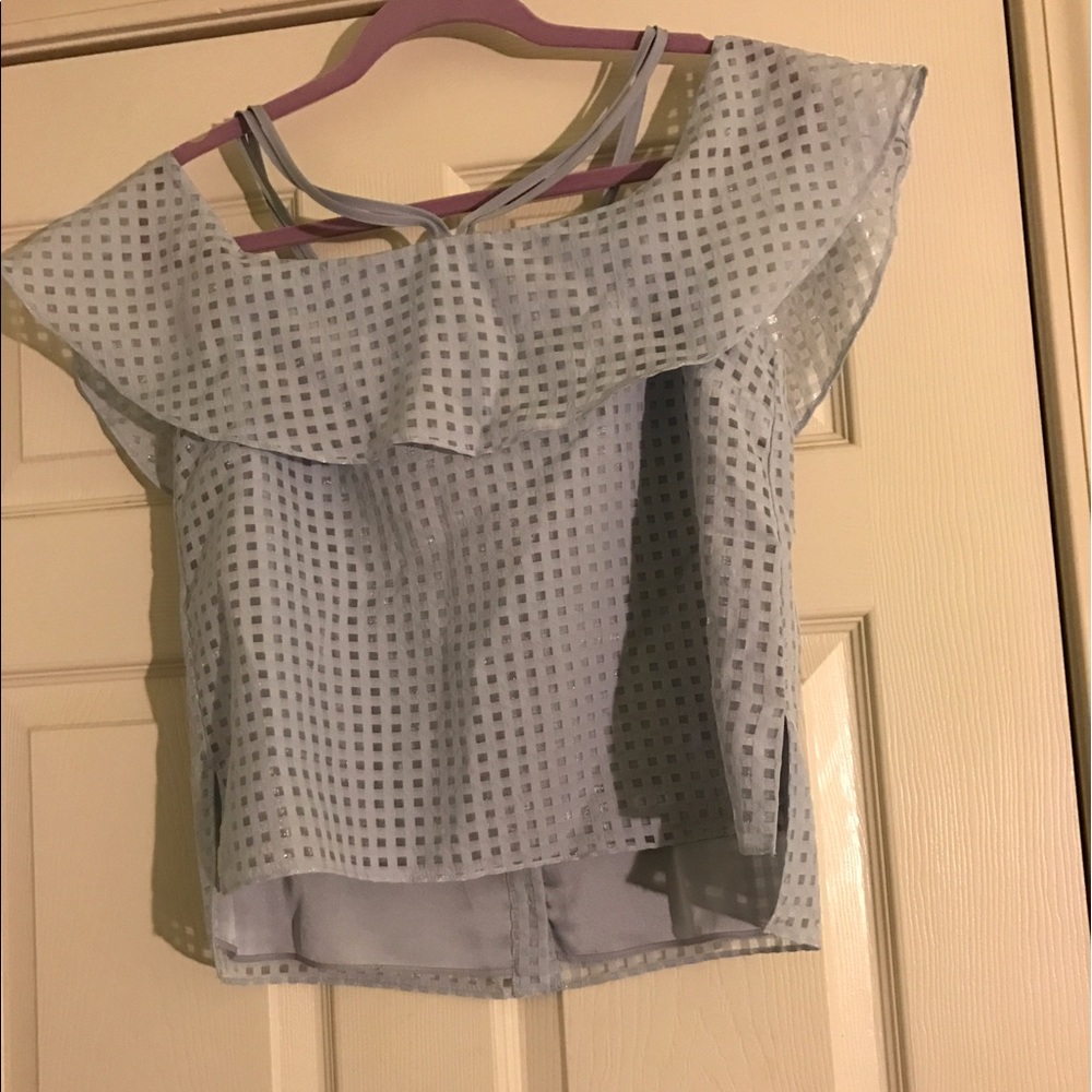 Gianni Bini gingham off the shoulder top