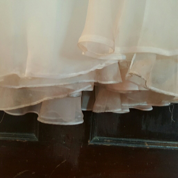 GORGEOUS La Femme 0 Strapless White Prom / Pageant / Ball / Wedding Dress Gown - Picture 6 of 8