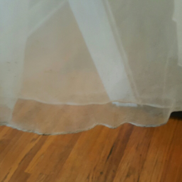 GORGEOUS La Femme 0 Strapless White Prom / Pageant / Ball / Wedding Dress Gown - Picture 8 of 8