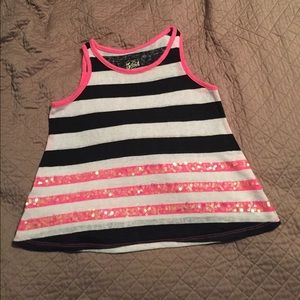 Justice Girls Striped Tank w/Sequins