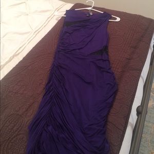 Purple dress with black glitter cut outs