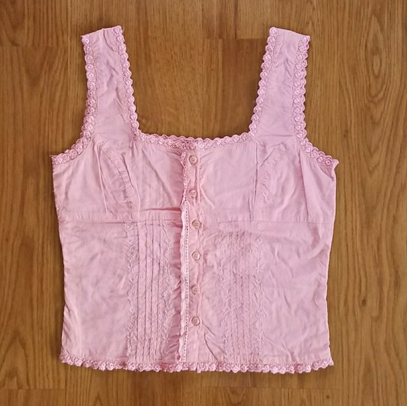 delias Tops - Delias pink embroidered top