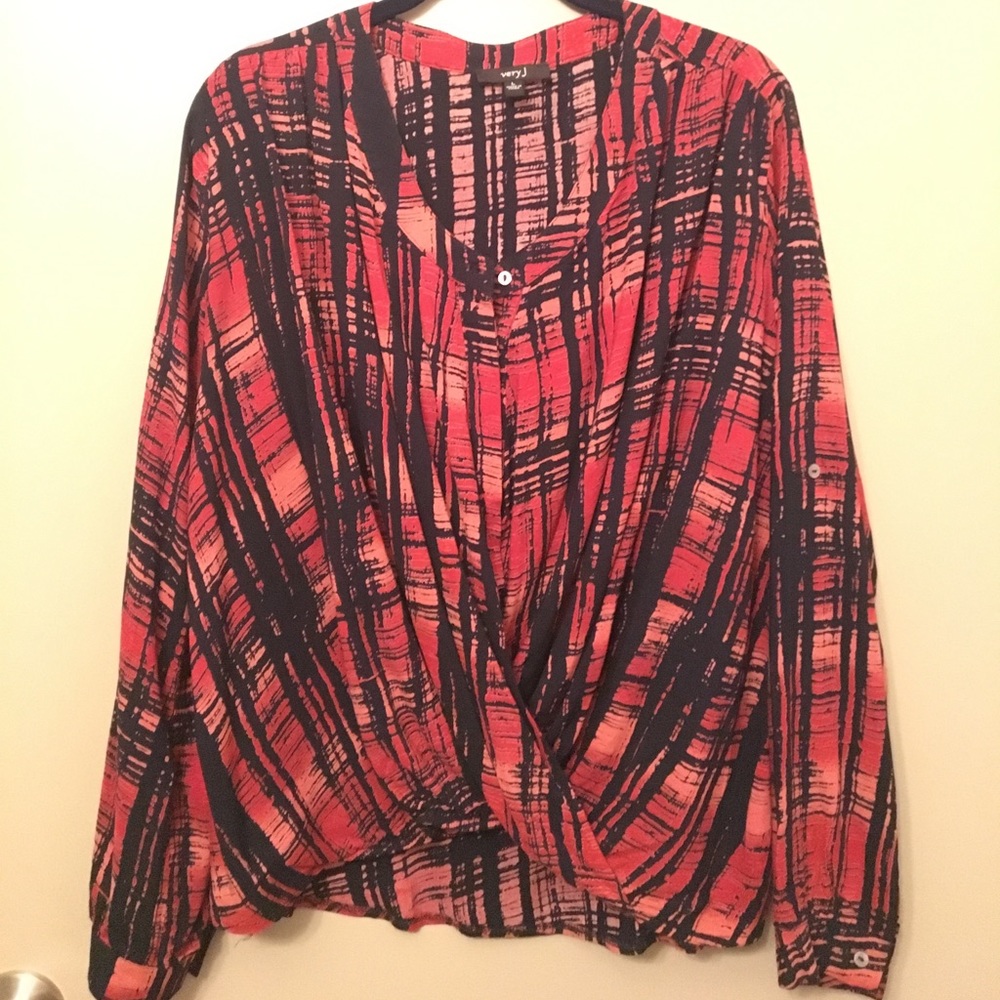 Pattern Business Casual Blouse - image 1