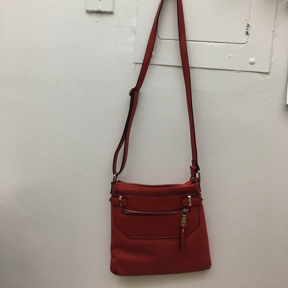 Red cross body Aldo bag