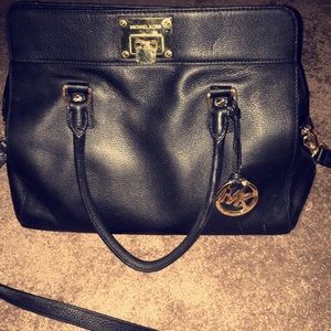 Black leather authentic MK purse