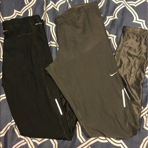 Nike Olive Green Running Tights