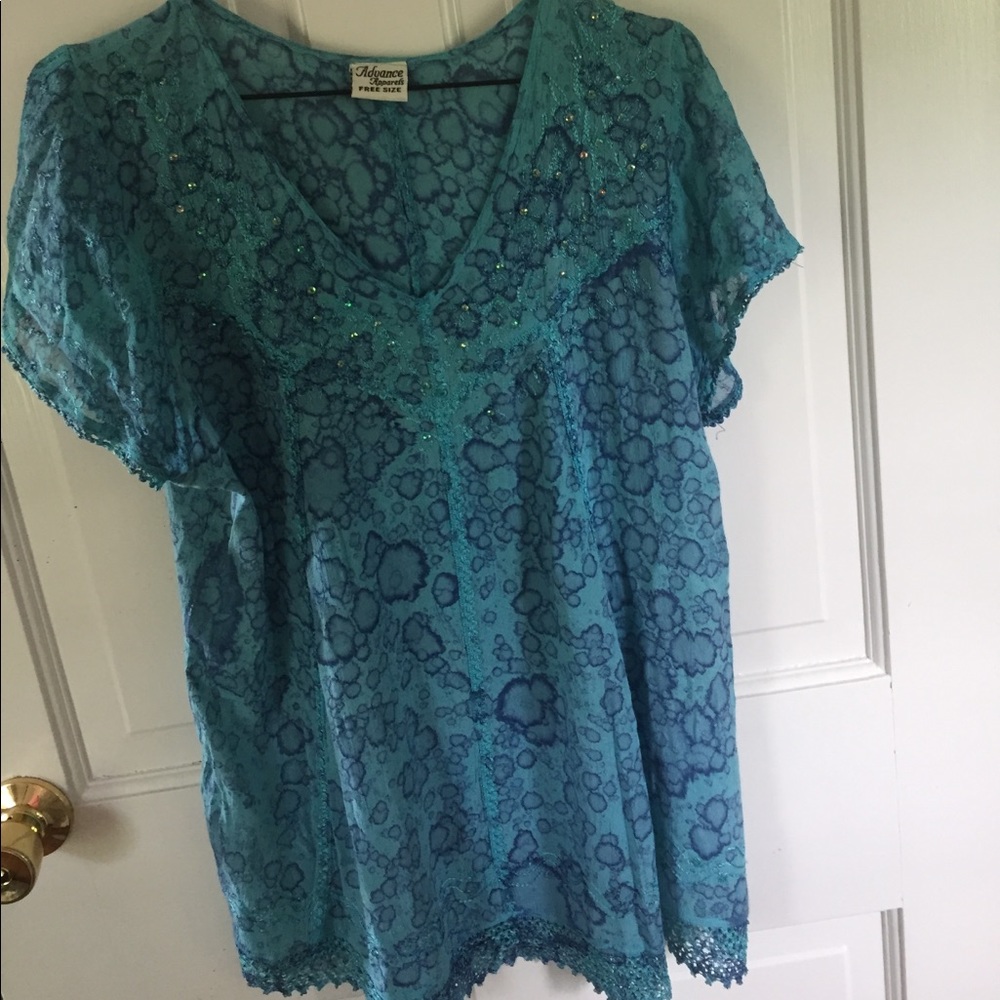 Gauzy cotton Indian top