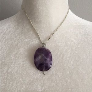 Natural Stone Amethyst Fashion Necklace