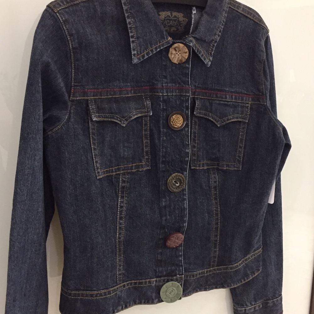 Cabi Vintage Button Denim Jacket #390 Sz Medium