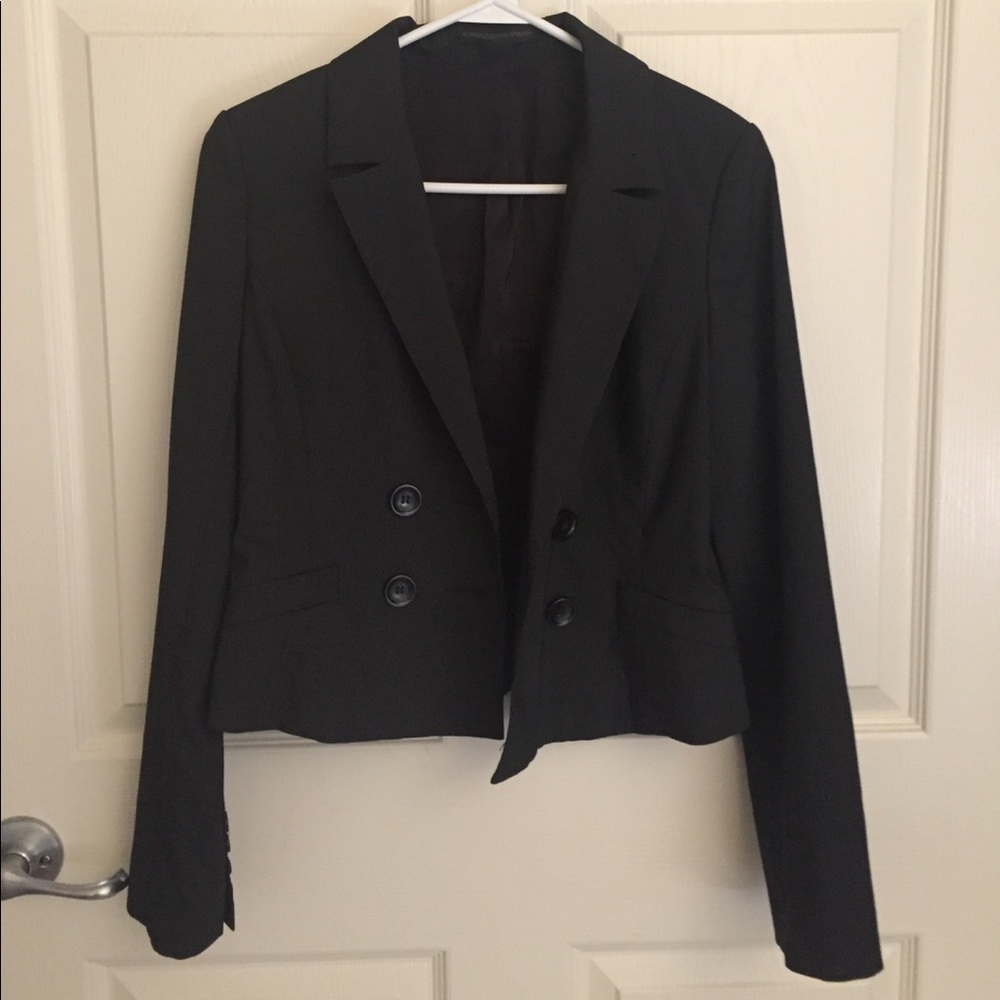 Express Black Pinstripe Blazer