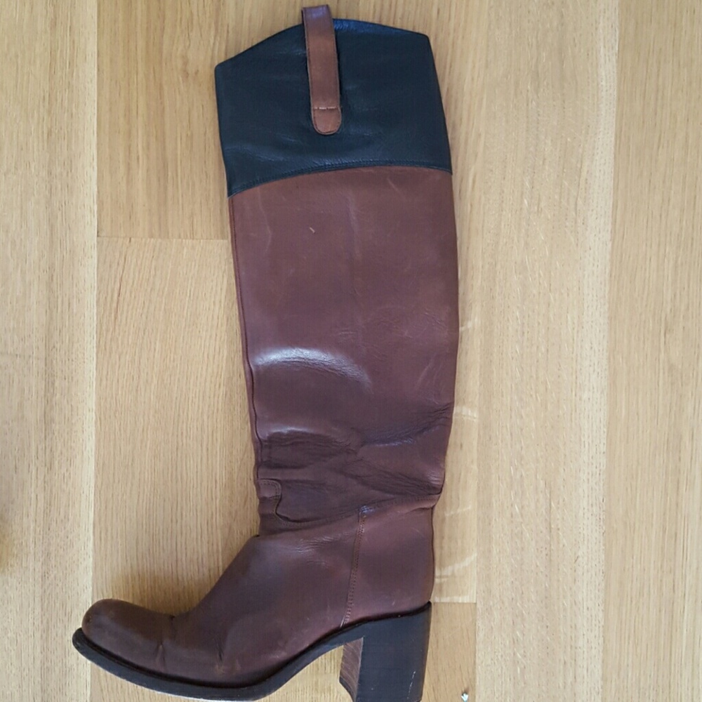 Free Lance Paris leather biker boot high $740