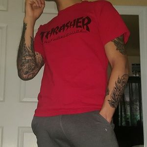 Thrasher x huf worldwide tee