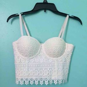 White Bustier Crop Top