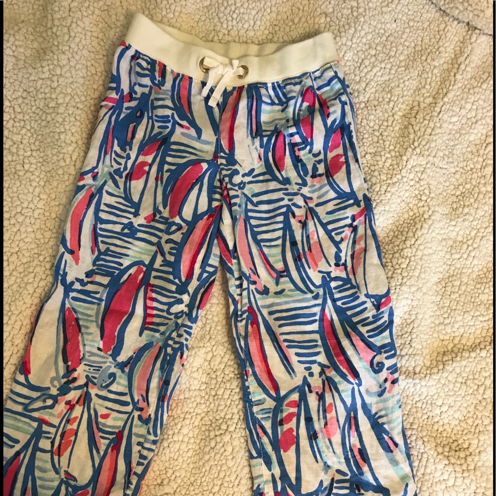 Lilly Pulitzer girl Beach Pants M 6-7