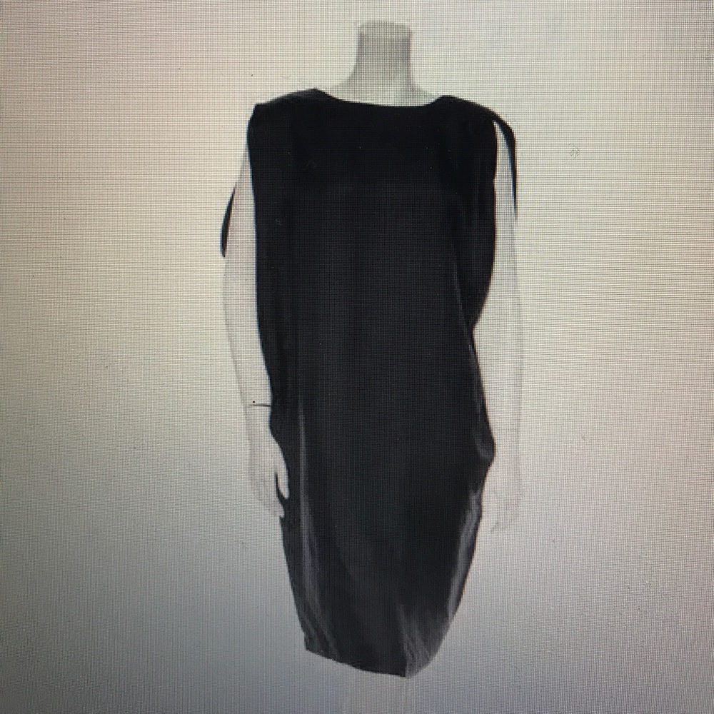 Tory Burch black draped silk dress
