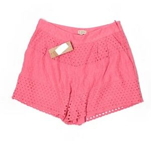CLEARANCE Cremieux Crochet Eyelet Coral Shorts