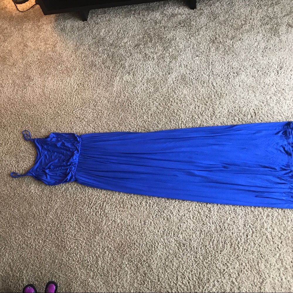 Royal blue jersey maxi
