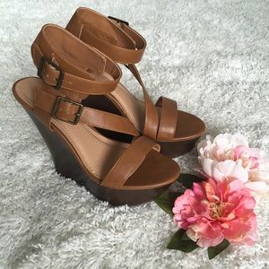 🇺🇸SALE🇺🇸Altar'd State Brown Wedge Heels