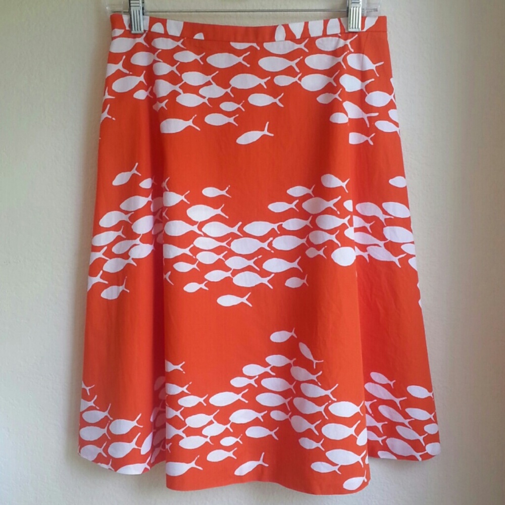 Rare J. Crew Retail SU '06 School of Fish Skirt