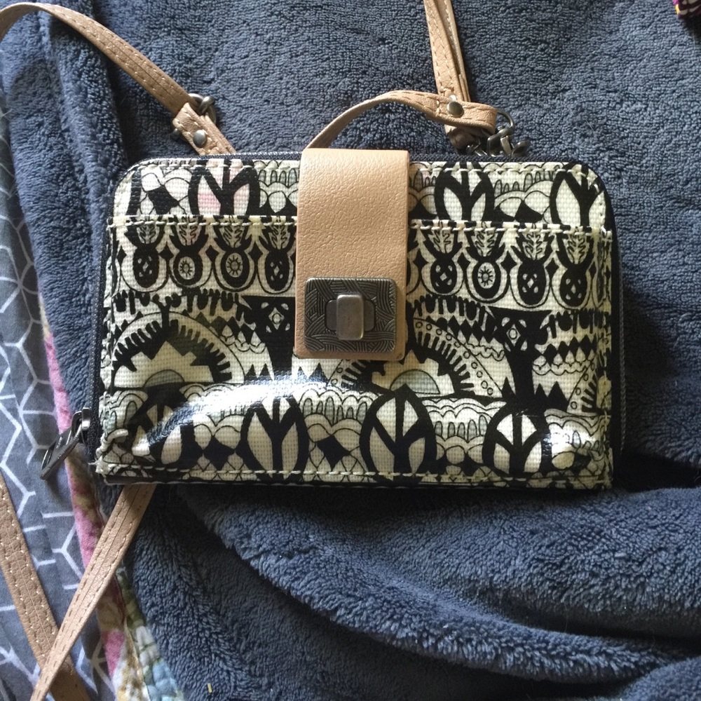 Sakroots wallet with purse strap