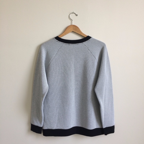 MK black and white textured pullover sweater L - Picture 3 of 7