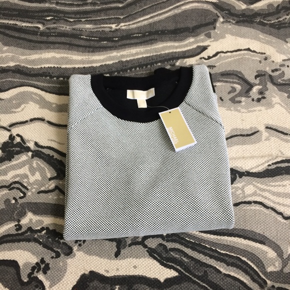 MK black and white textured pullover sweater L - Picture 7 of 7