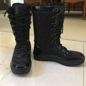 Coach Black Snow Boots Size 7.5