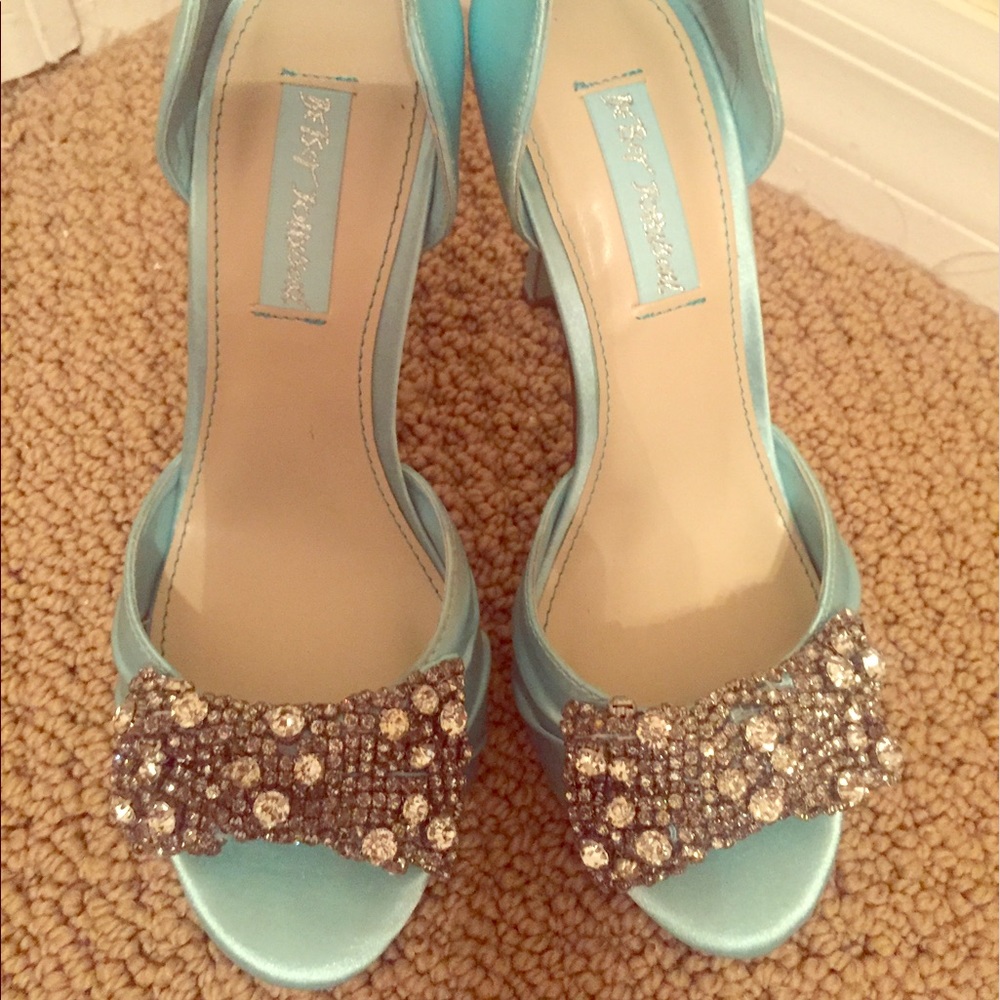 NEW Betsey Johnson Blue Wedding shoes