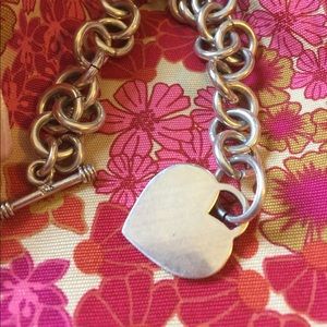 Sterling linked heart bracelet