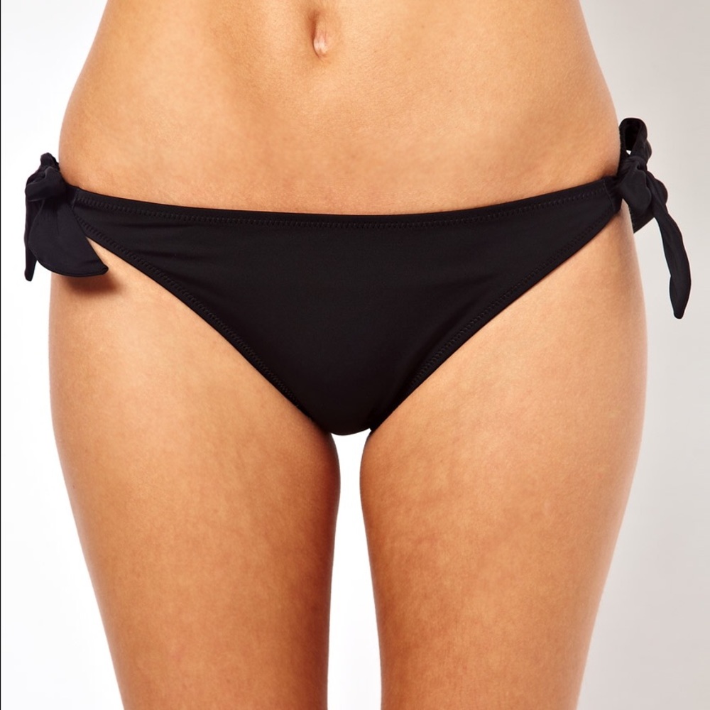 black tie bikini swim bottoms