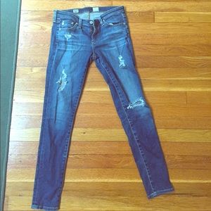 AG legging super skinny ankle distressed size 27