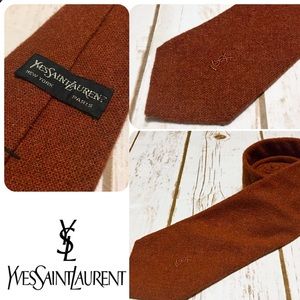 Yves Saint Laurent Men's Wool Tie Italy Vintage