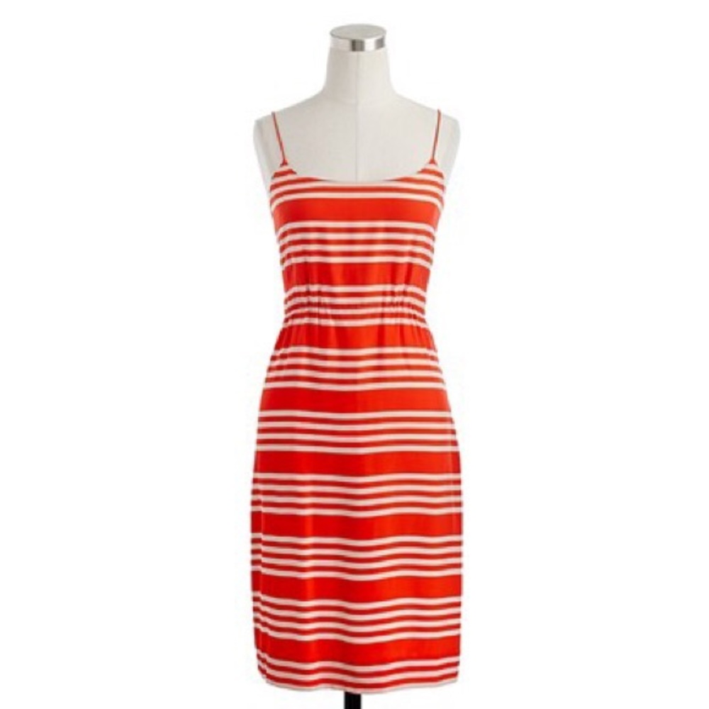 J. Crew Silk Striped Dress