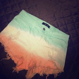 Cute blue, white, and orange beach shorts!