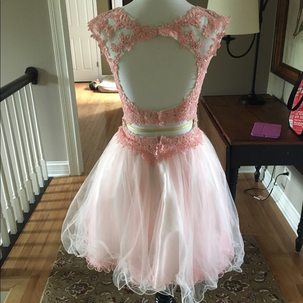 Pink princess homecoming/prom dress